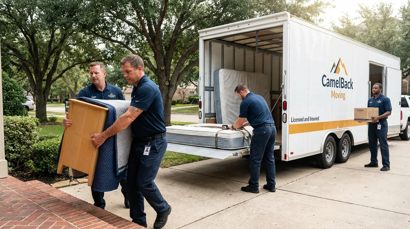 Crew loading residential truck for cross-state move from Berlin, NJ